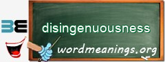 WordMeaning blackboard for disingenuousness